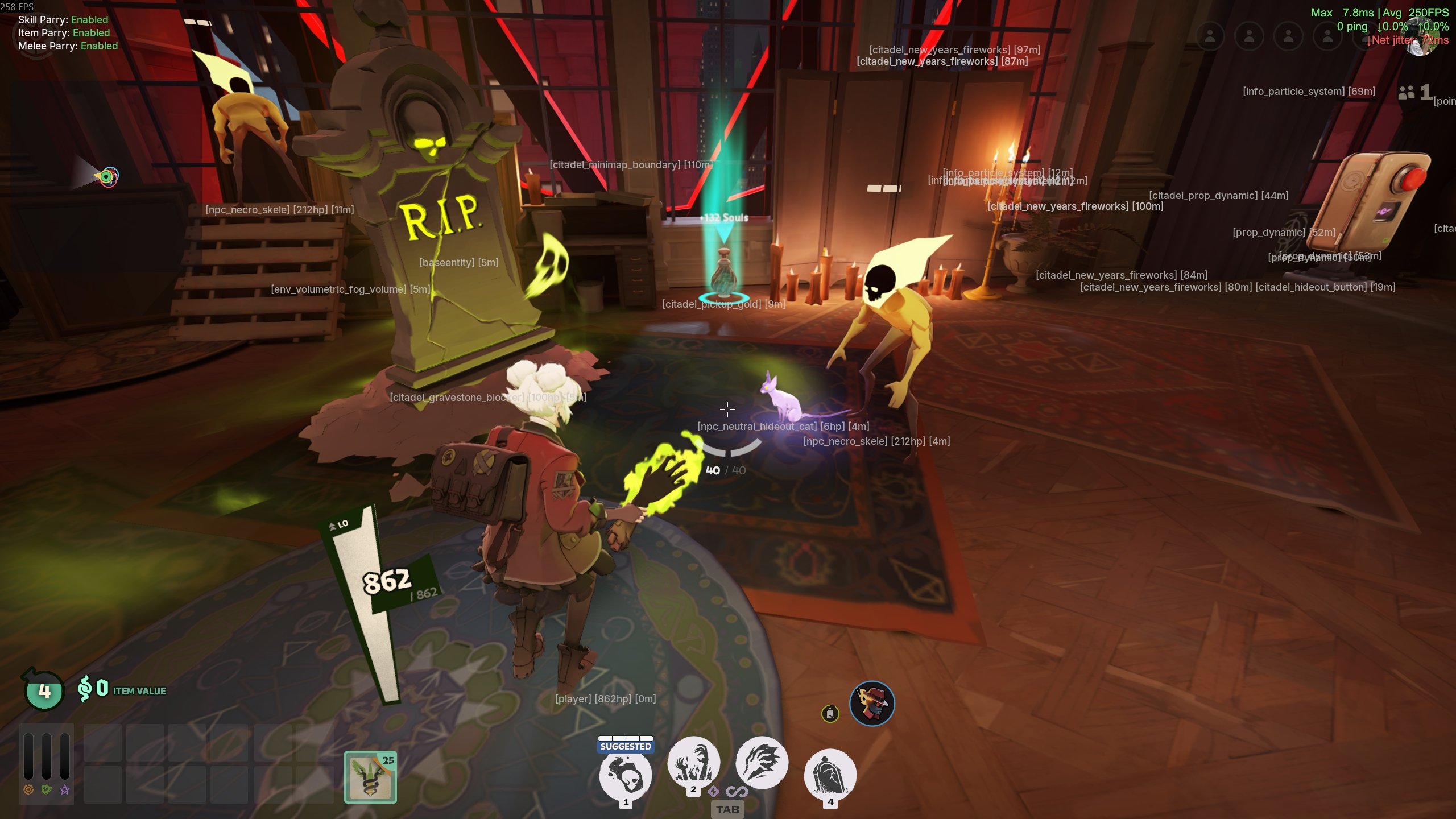 Show All Entities on ESP overlaying entity labels in game
